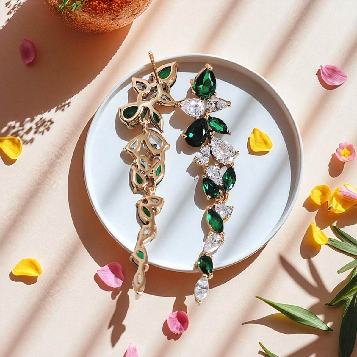 Amreen Emerald Drop Earrings