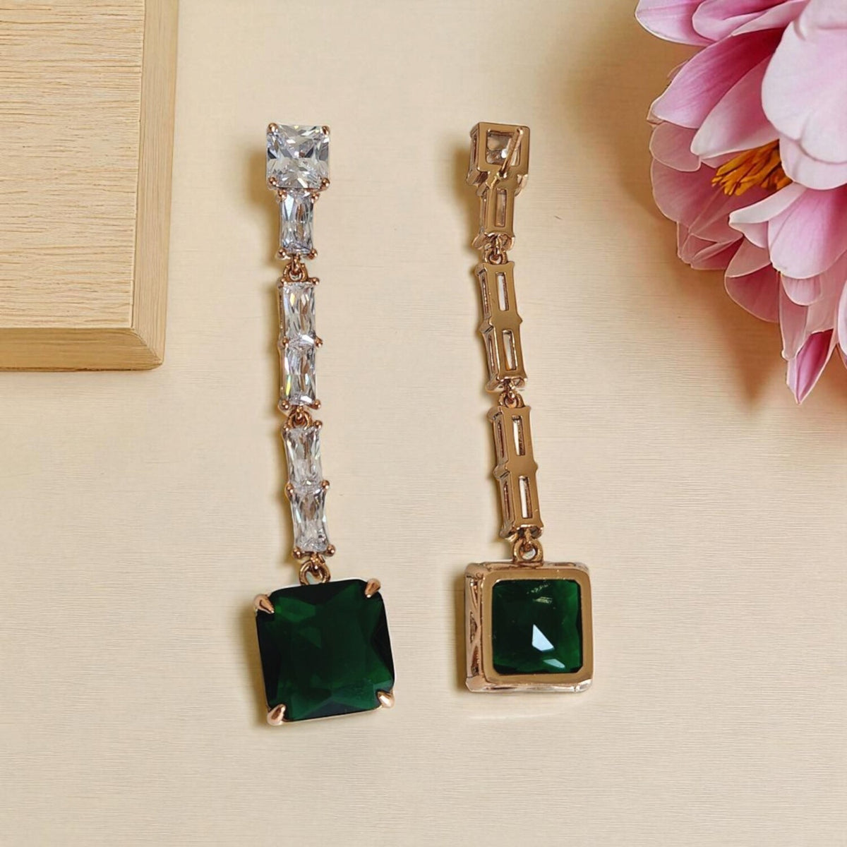 Odette Emerald Drop Earrings