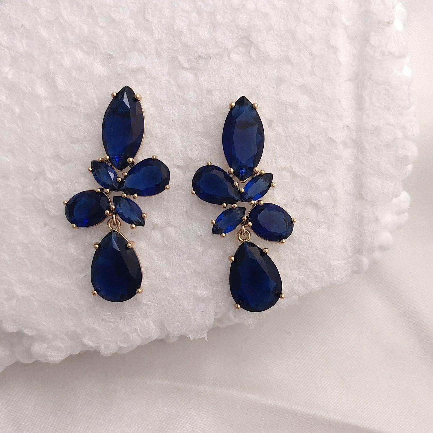 Royal Sapphire Bloom Earrings