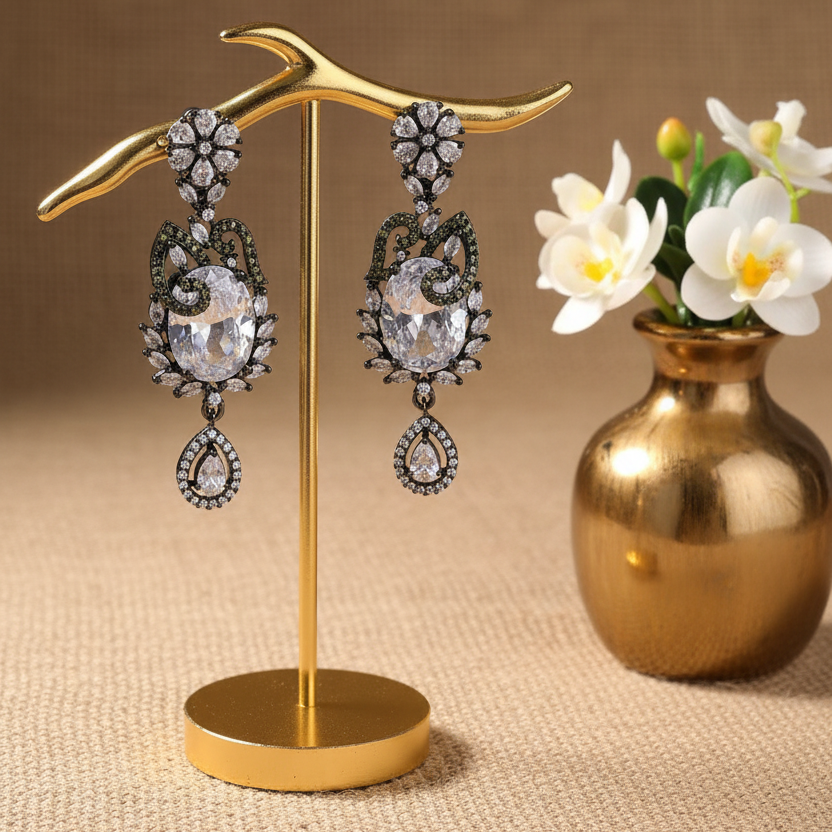 Ophelia Silver Zirconia Drop Earrings