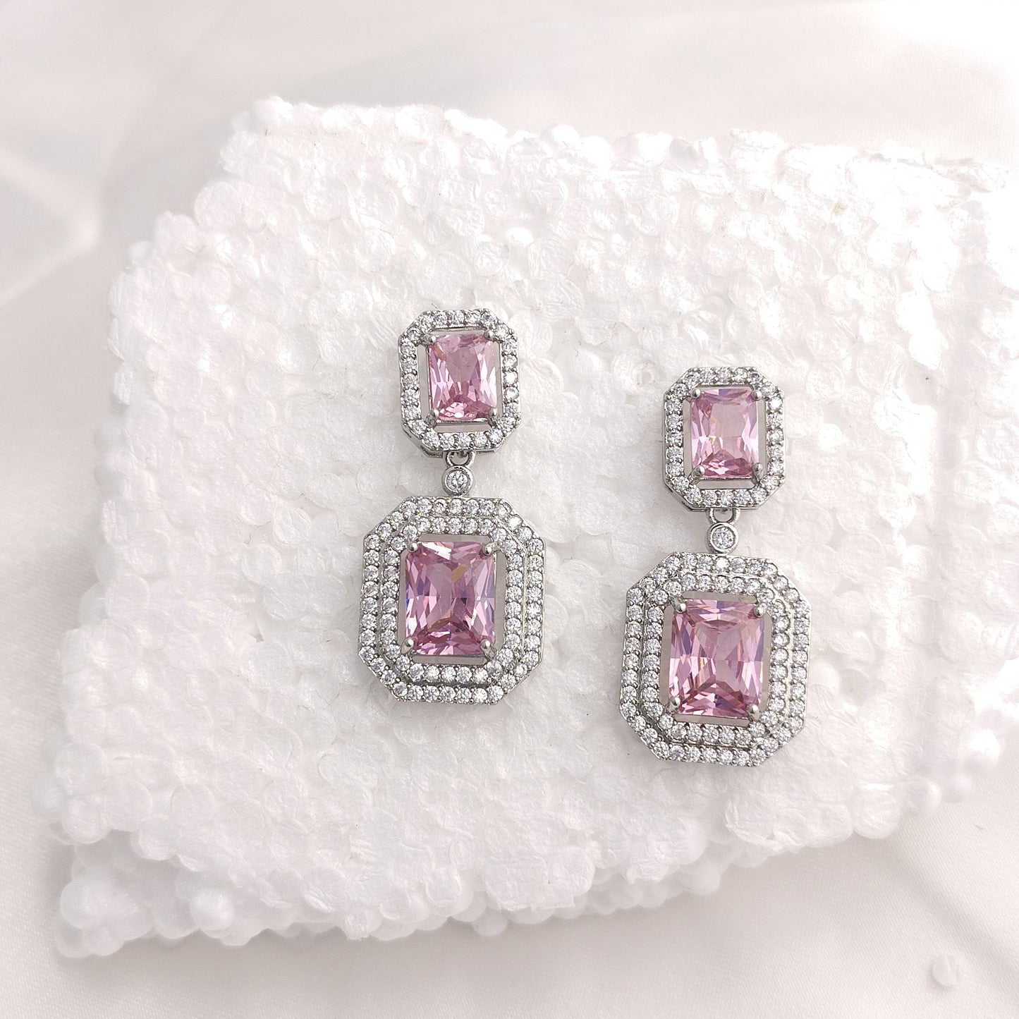 Blush Pink Crystal Drops