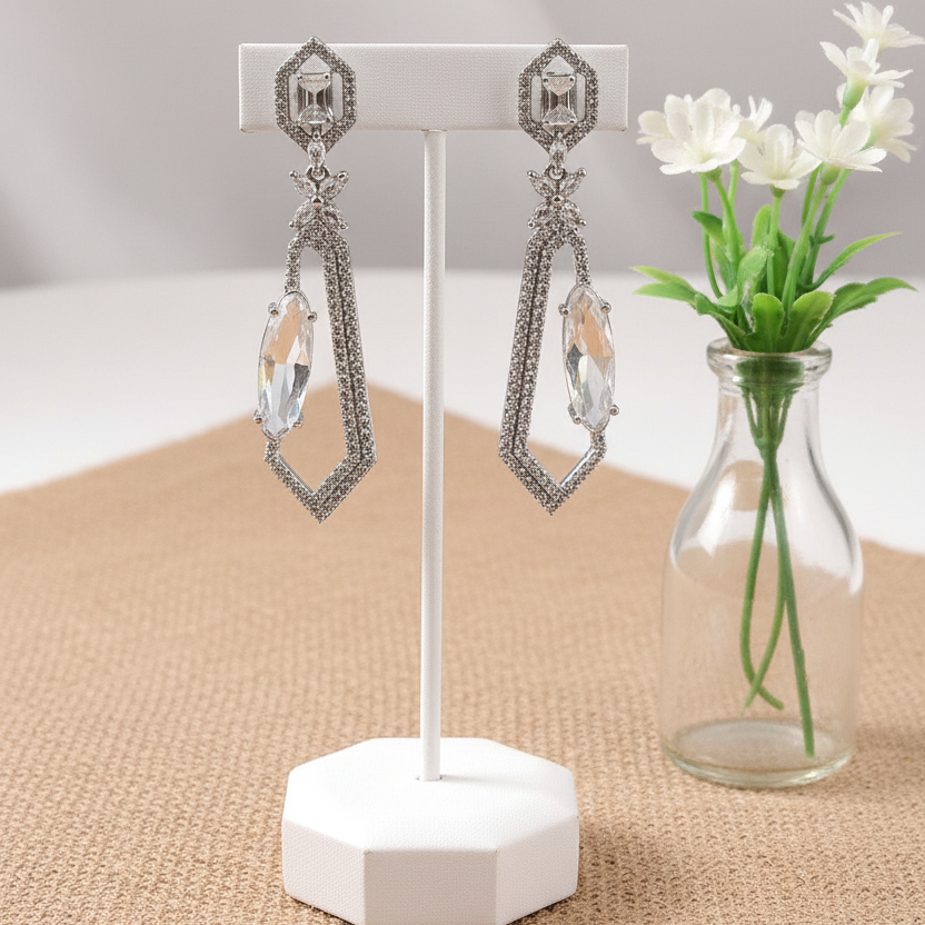 Crystal Prism Drop Earrings
