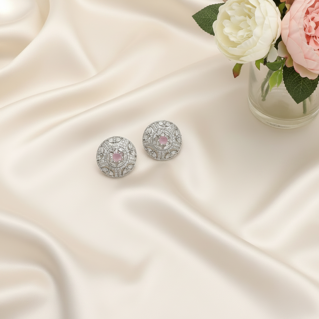 Gemmy Pink Zirconia Studs