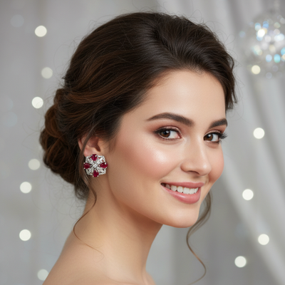 Scarlett Ruby Zirconia Studs