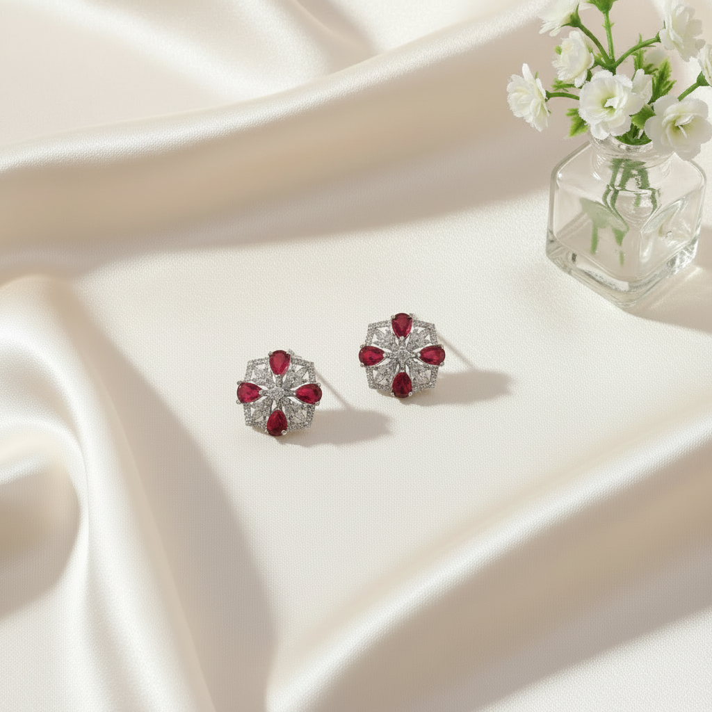 Scarlett Ruby Zirconia Studs