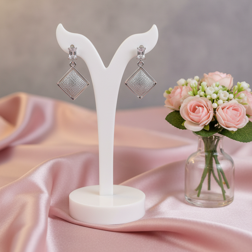 Stella Silver Zirconia Drop Earrings