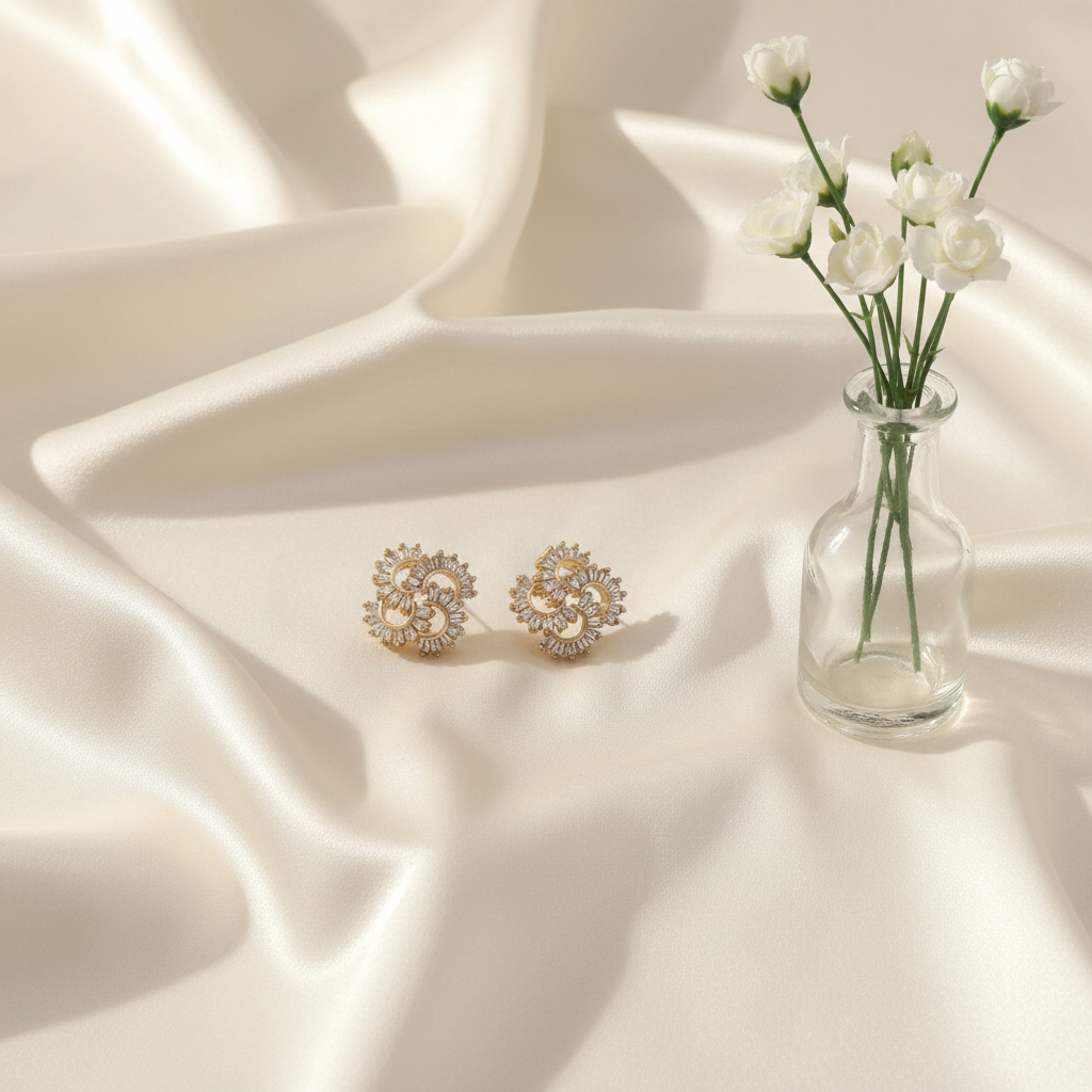 Kiva Gold Zirconia Studs