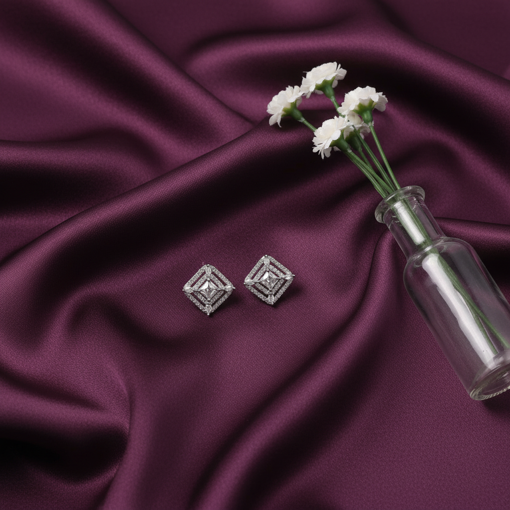 Nisha Silver Zirconia Studs