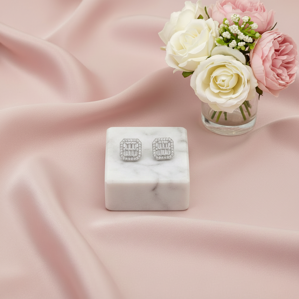 Vimaya Silver Zirconia Studs