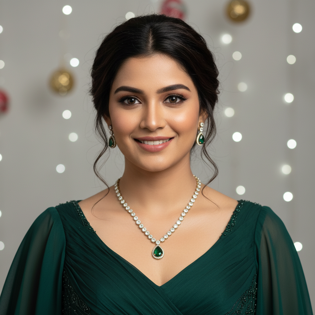 Emerald Solitaire Necklace