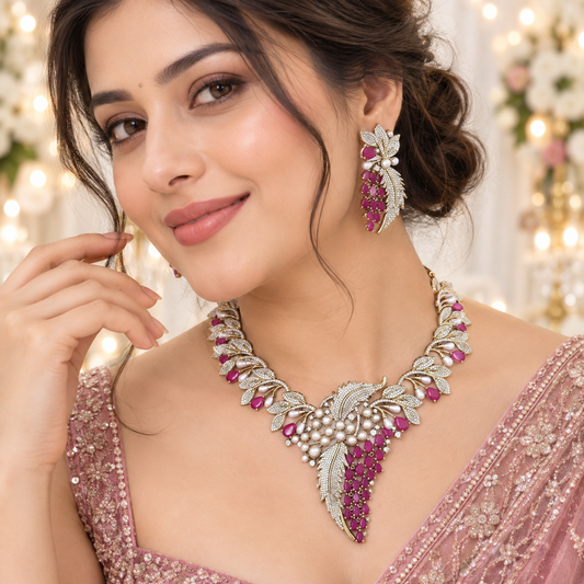 Sana Multicolor Victorian Necklace Set