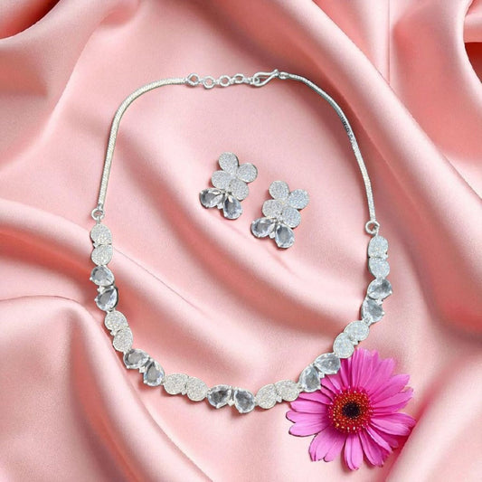 Noelle Silver Zirconia Necklace Set