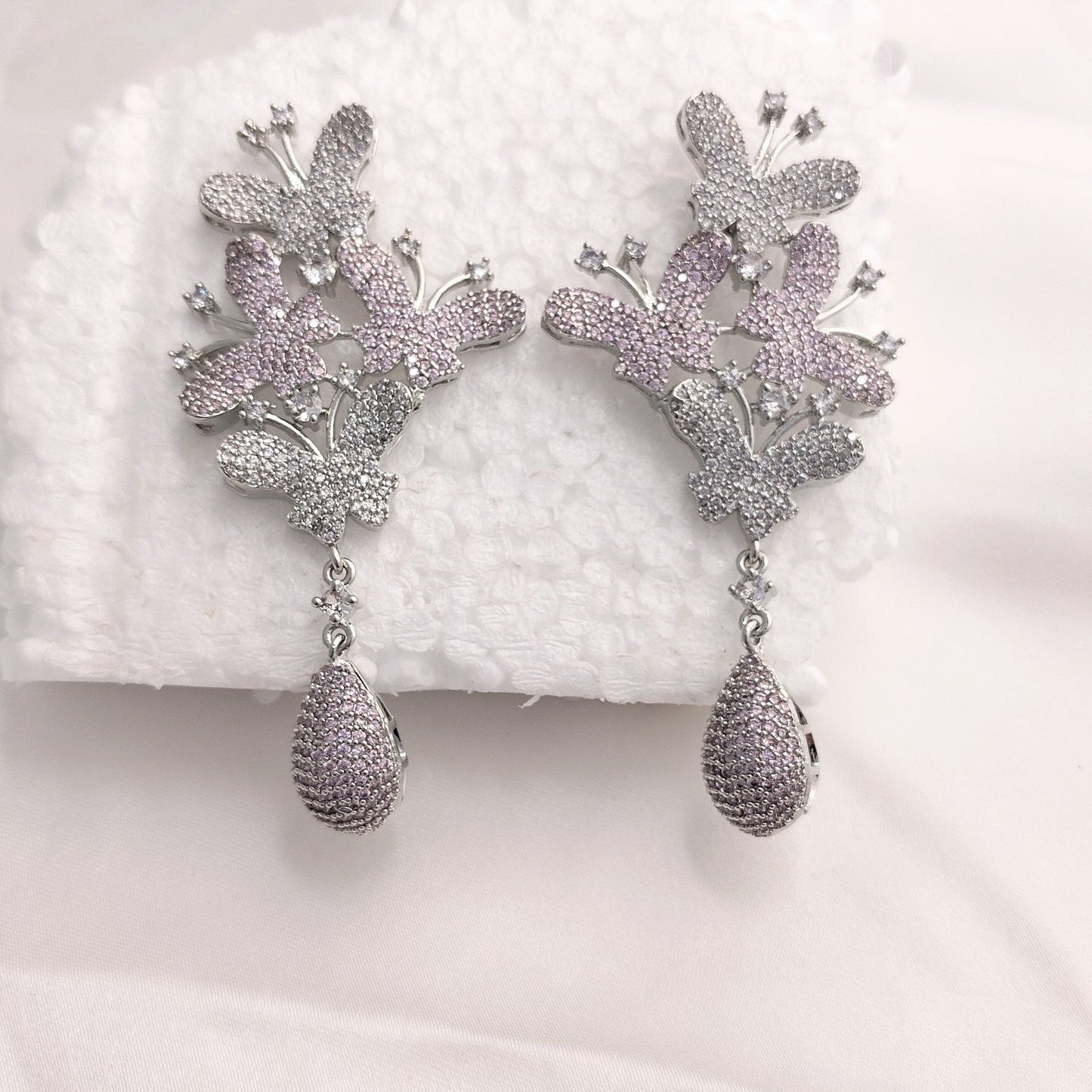 Blush Bloom Butterfly Danger Earrings