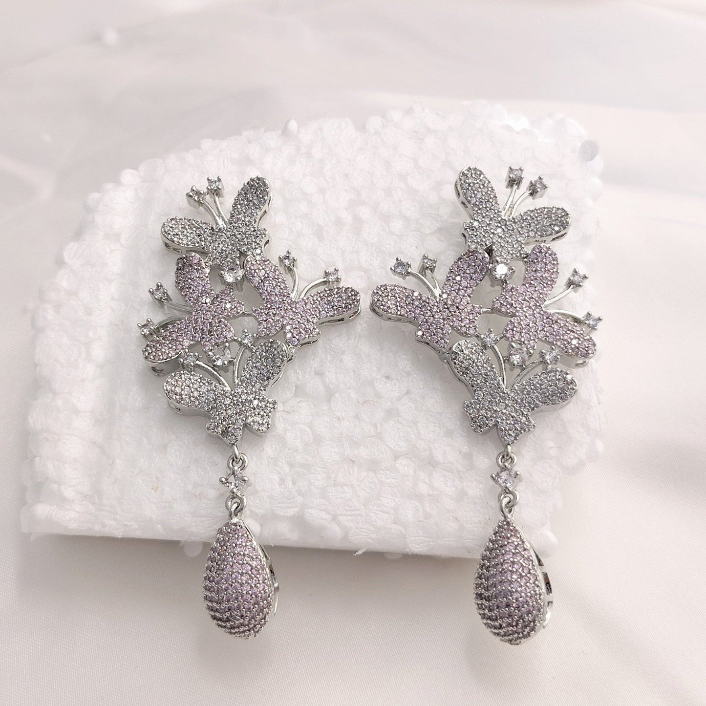 Blush Bloom Butterfly Danger Earrings