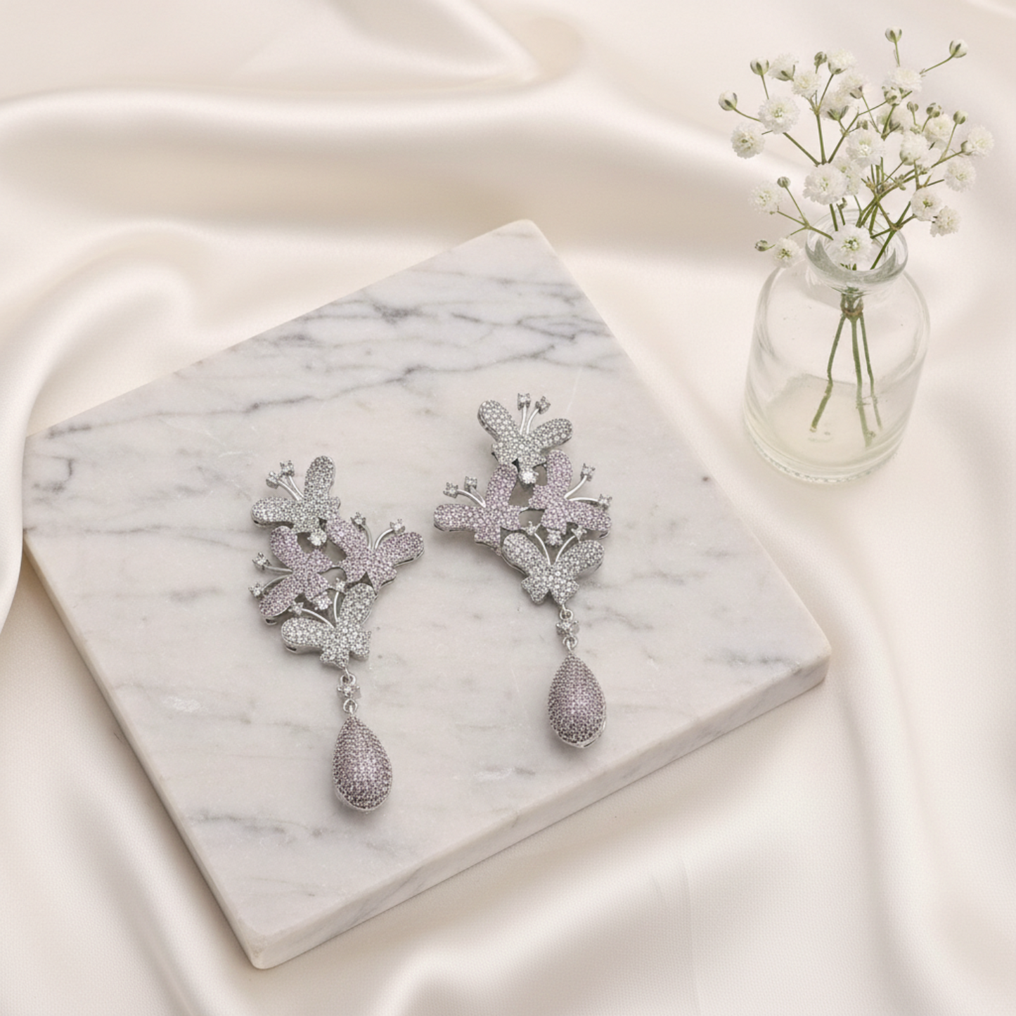 Blush Bloom Butterfly Danger Earrings