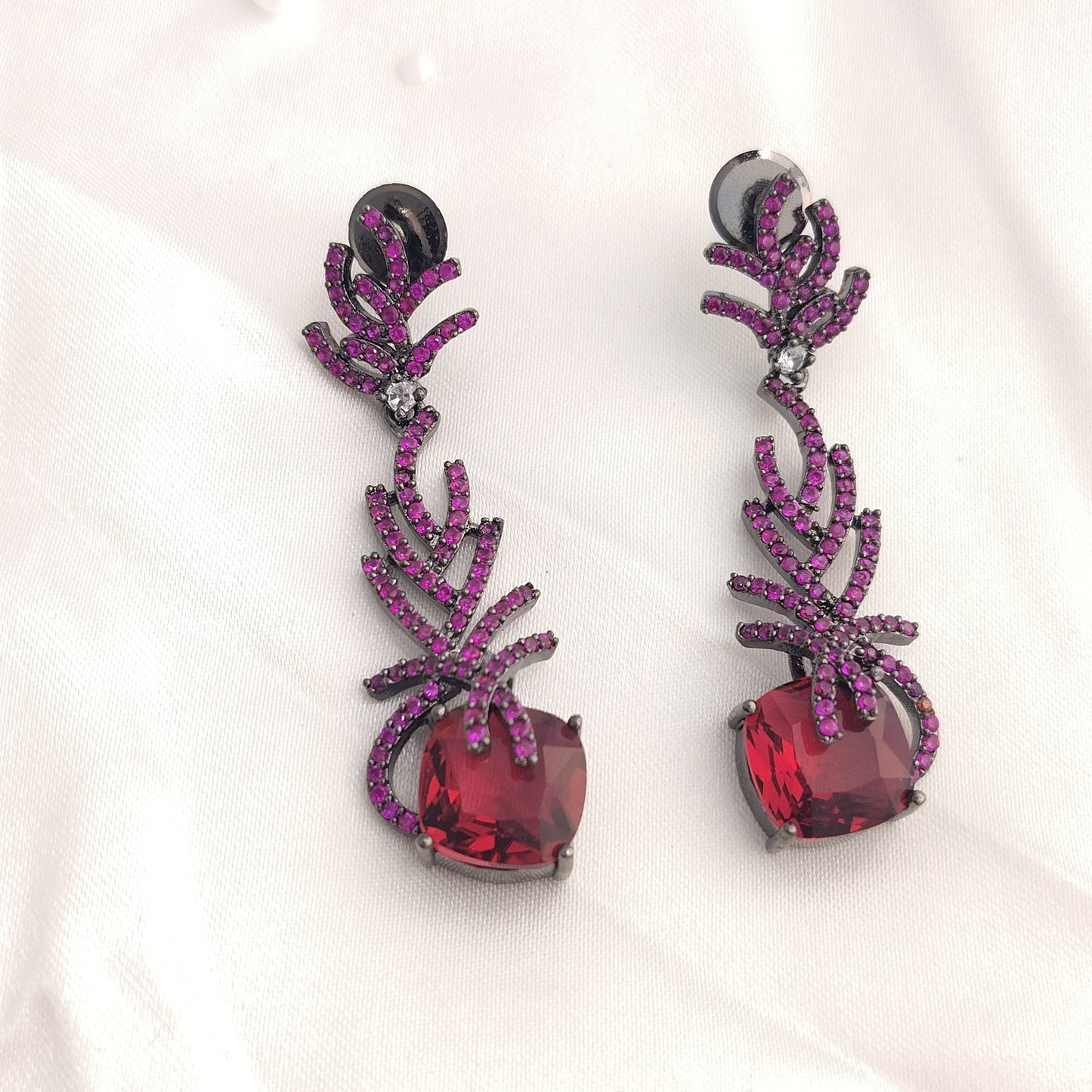 Ruby Bloom Statement Earrings