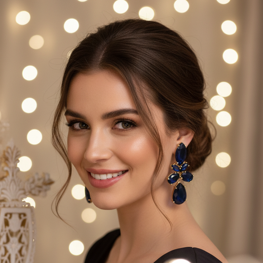 Royal Sapphire Bloom Earrings