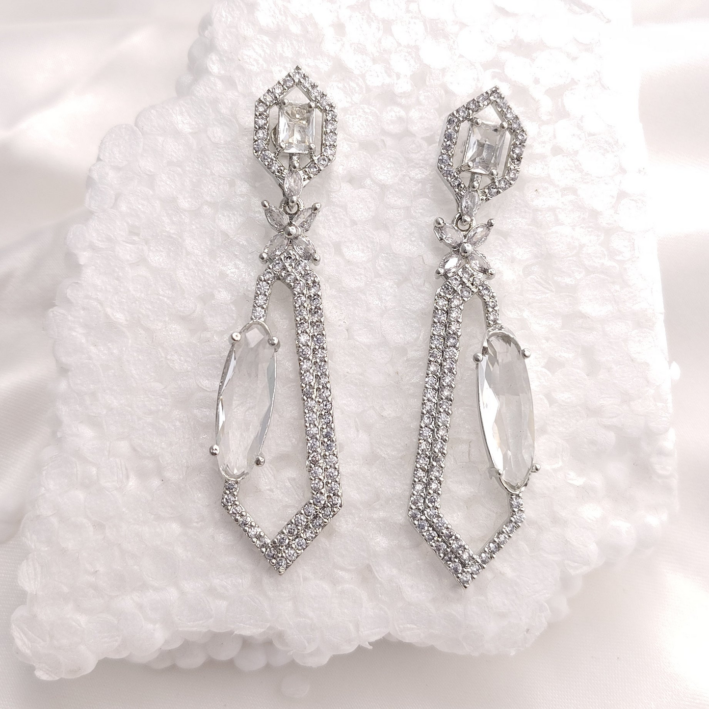 Crystal Prism Drop Earrings