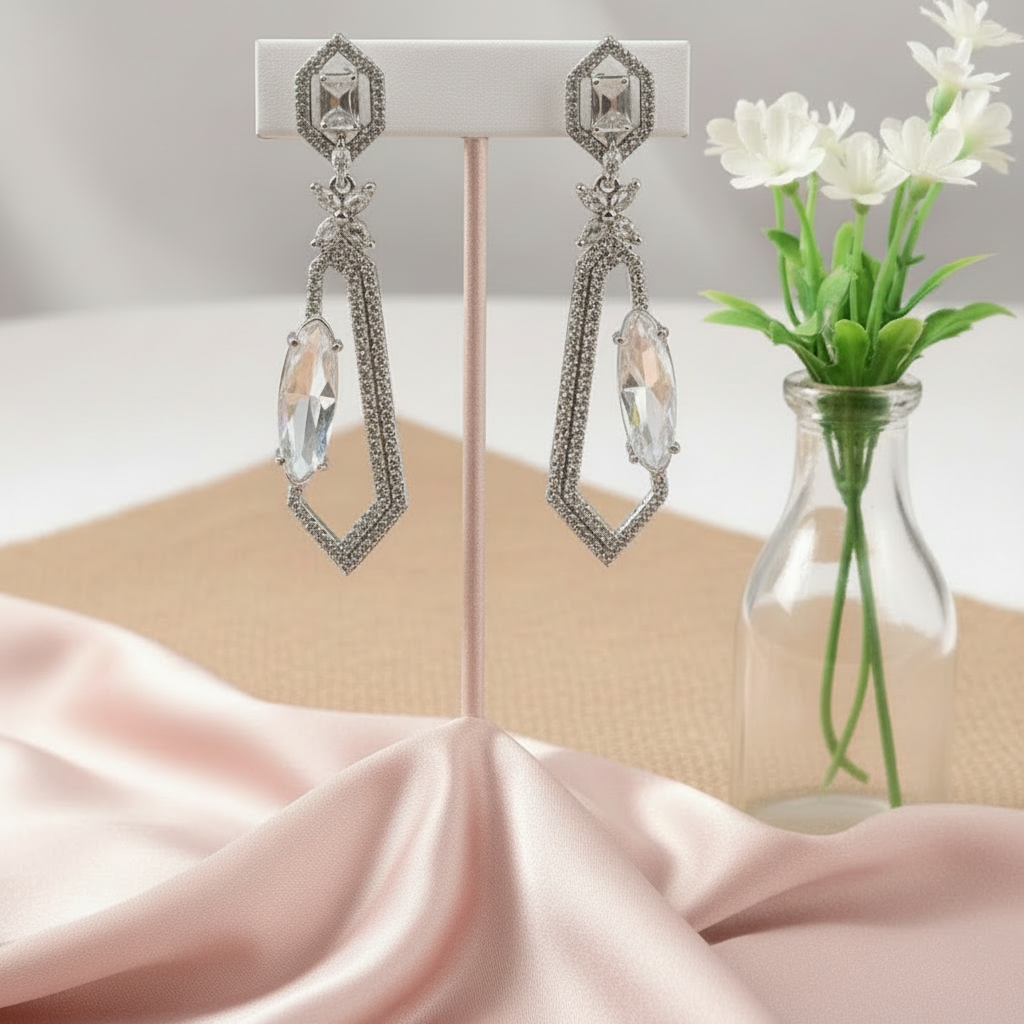 Crystal Prism Drop Earrings
