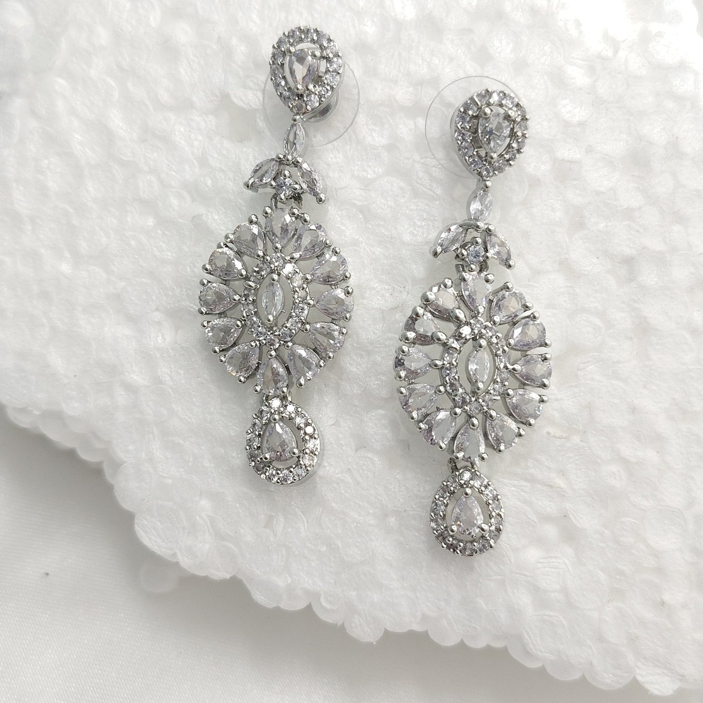 Crystal Bloom Drop Earrings