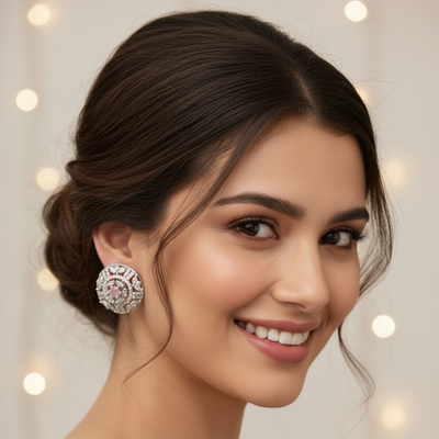 Gemmy Pink Zirconia Studs