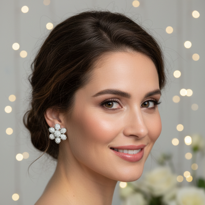 Daisy Silver Zirconia Studs