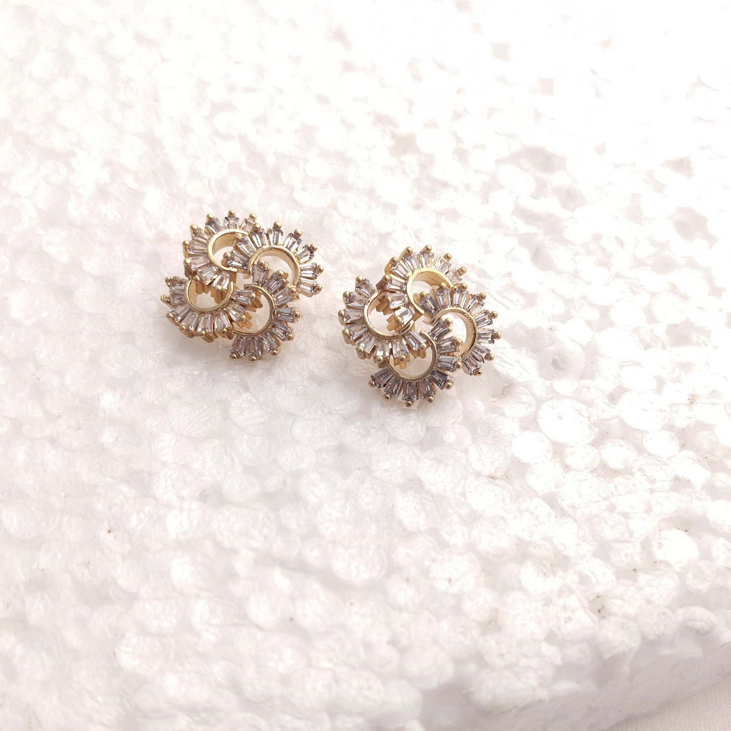 Golden Swastik Studs