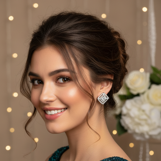 Radiant Square Spark Studs