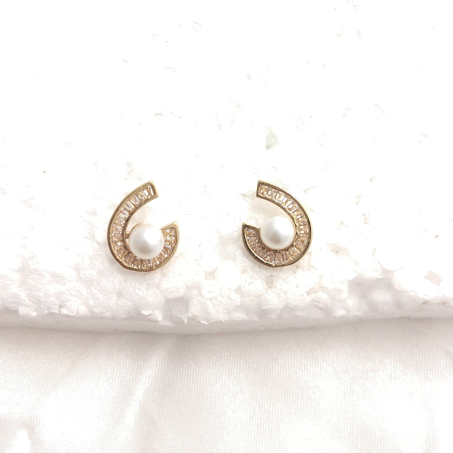 Gold Pearl Studs