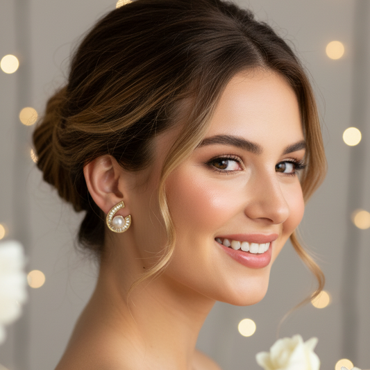 Gold Pearl Studs