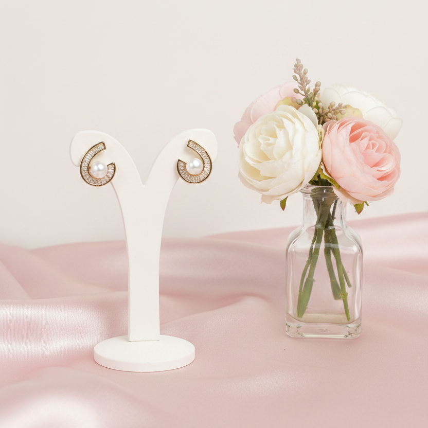 Gold Pearl Studs