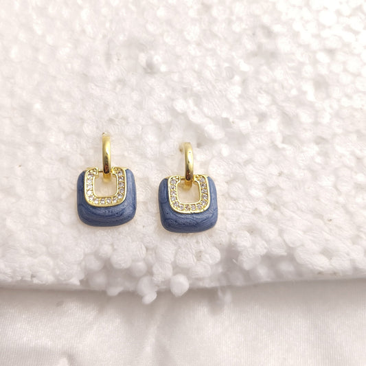 Blue Enamel Studs