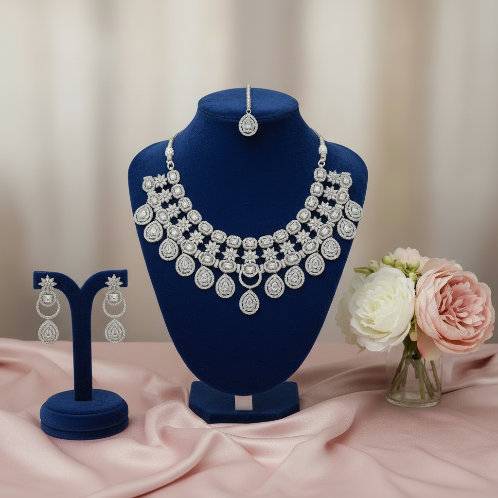 Silver Floral Necklace
