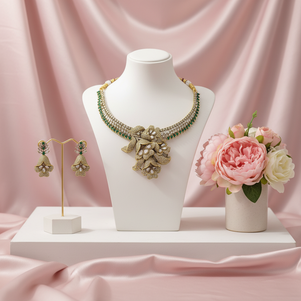 Bella Emerald Hasli Victorian Necklace Set