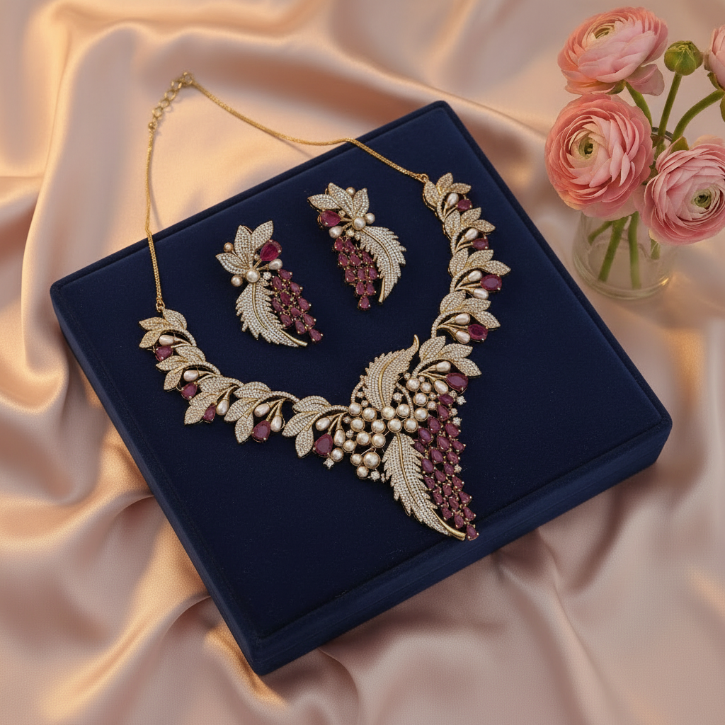 Sana Multicolor Victorian Necklace Set