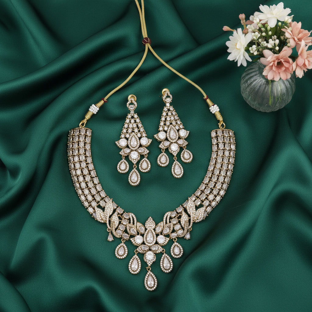 Kavya Mehndi Victorian Choker Set